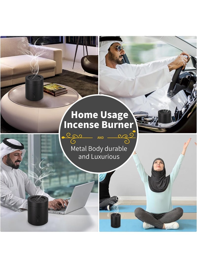 إلترازون Rotating Flip Electric Incense Burner | Portable Smart Bakhoor & Aromatherapy Machine | USB Rechargeable Electric Mabkhara with Charcoal Fragrance Function | Compact, Stylish & Easy to Use - Image 2