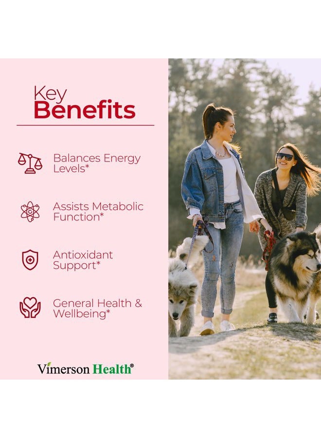 Vanadium with Chromium - Chromium Vanadium Supplement for Caffeine Free Energy and Metabolism Support. With Alpha Lipoic Acid, Cinnamon, Banaba Leaf & Bitter Melon Fruit. Non-GMO. Vegan. 60 Capsules