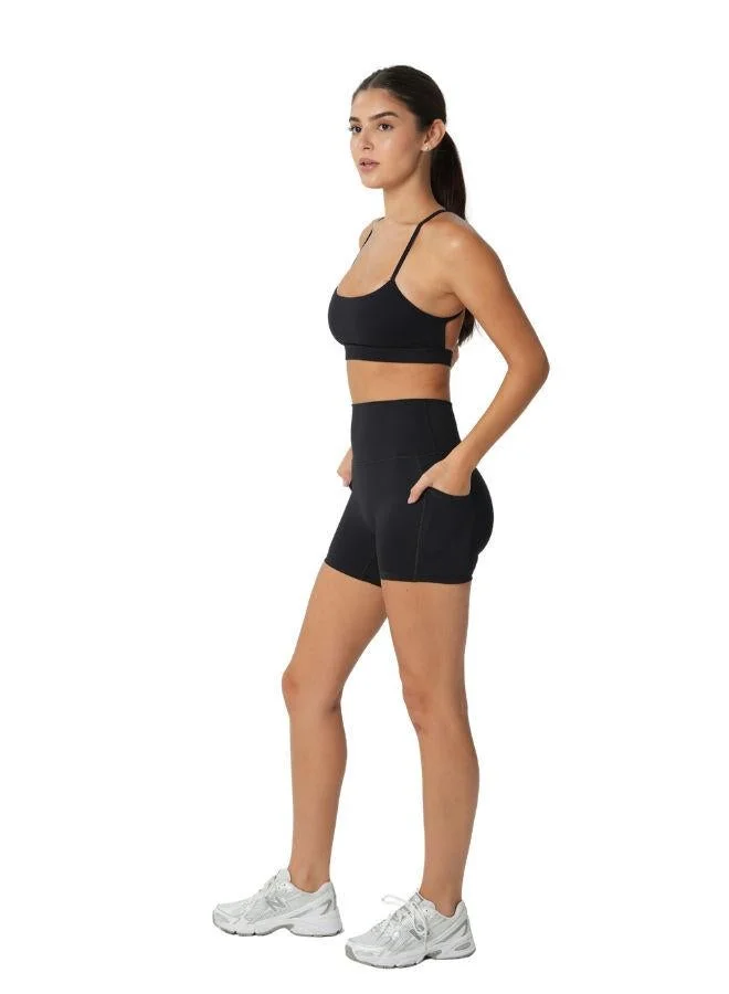 Mohuki Black Olivia Backless Sports Bra for Women | Best Price UAE