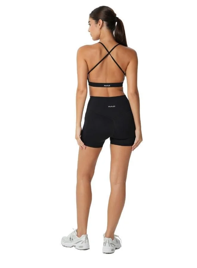 Mohuki Black Olivia Backless Sports Bra for Women | Best Price UAE