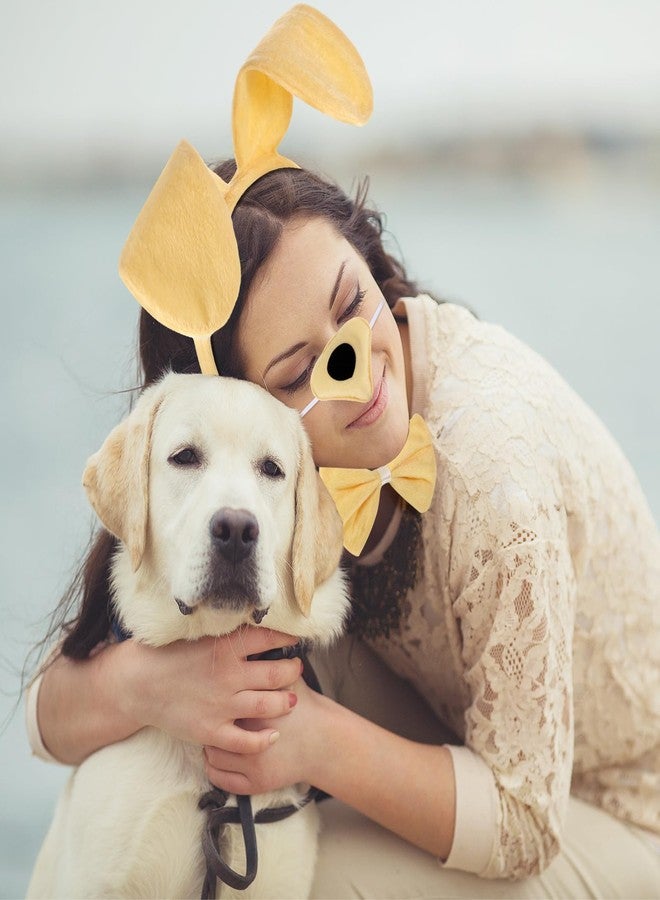 Syhood Puppy Dog Costume Set Ears Headband Bowtie Nose Tail Paw Gloves Accessories for Carnival(Light Brown,Classic) - Image 5