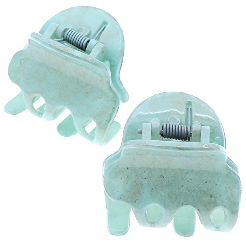 Camila Paris CP3088 French Hair Clip for Women Set of 2 Small Mint Girls Hair Claw Clips Fashion Durable Hair Accessories for Women Luxury Ladies Strong Hold No Slip Grip Clamp Made in France