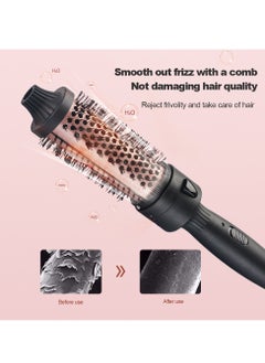 Generic Thermal Brush for Blowout Look, 1.5 Inch Ionic Thermal Round Brush Makes Hair Smoother Get Natural Curls, Dual Voltage, Easy to Use, 30S Fast Heating  - Image 4