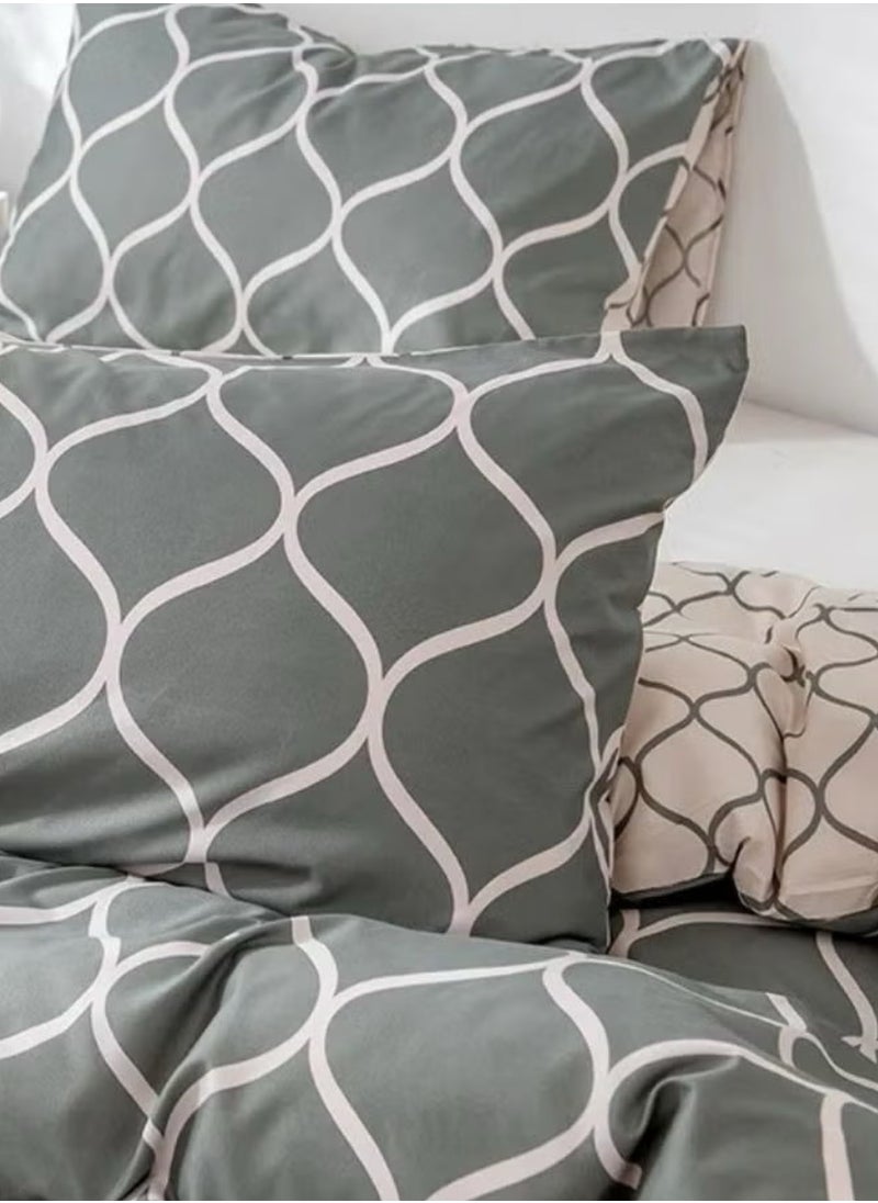 Generic DUOMA duvet cover set , king size ,6pcs set with duvet cover 220*240cm and fit sheet and 4pcs pillowcases  - Image 4