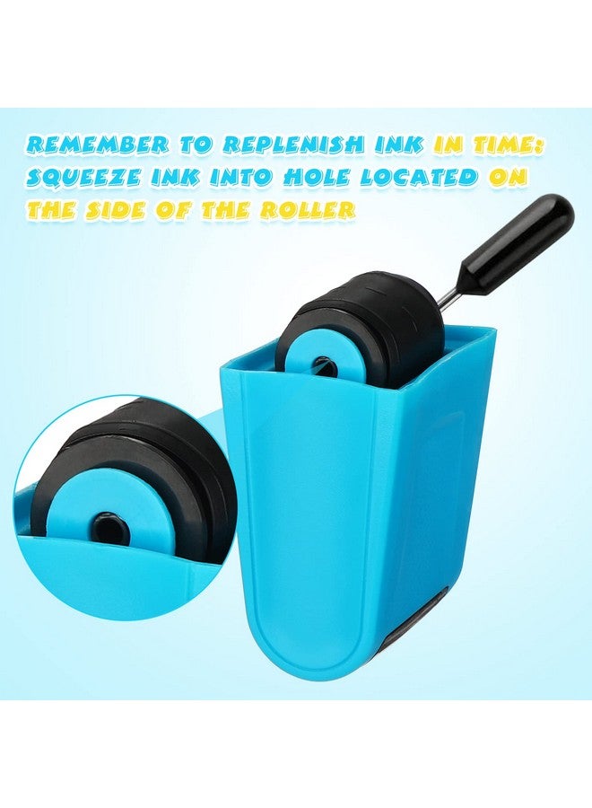 Sherr 2 Dashed Handwriting Lines Practice Roller Stamp Self Inking Line Rolling Stamps Teacher Stamps Sentence Strips Handwriting Practice For Kids Teachers (Yellow Blue2.72 X 2.44 X 1.54 Inch) - Image 5