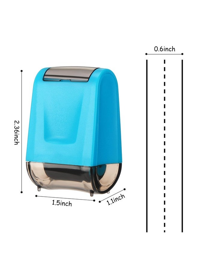 Sherr 2 Dashed Handwriting Lines Practice Roller Stamp Self Inking Line Rolling Stamps Teacher Stamps Sentence Strips Handwriting Practice For Kids Teachers (Yellow Blue2.72 X 2.44 X 1.54 Inch) - Image 2