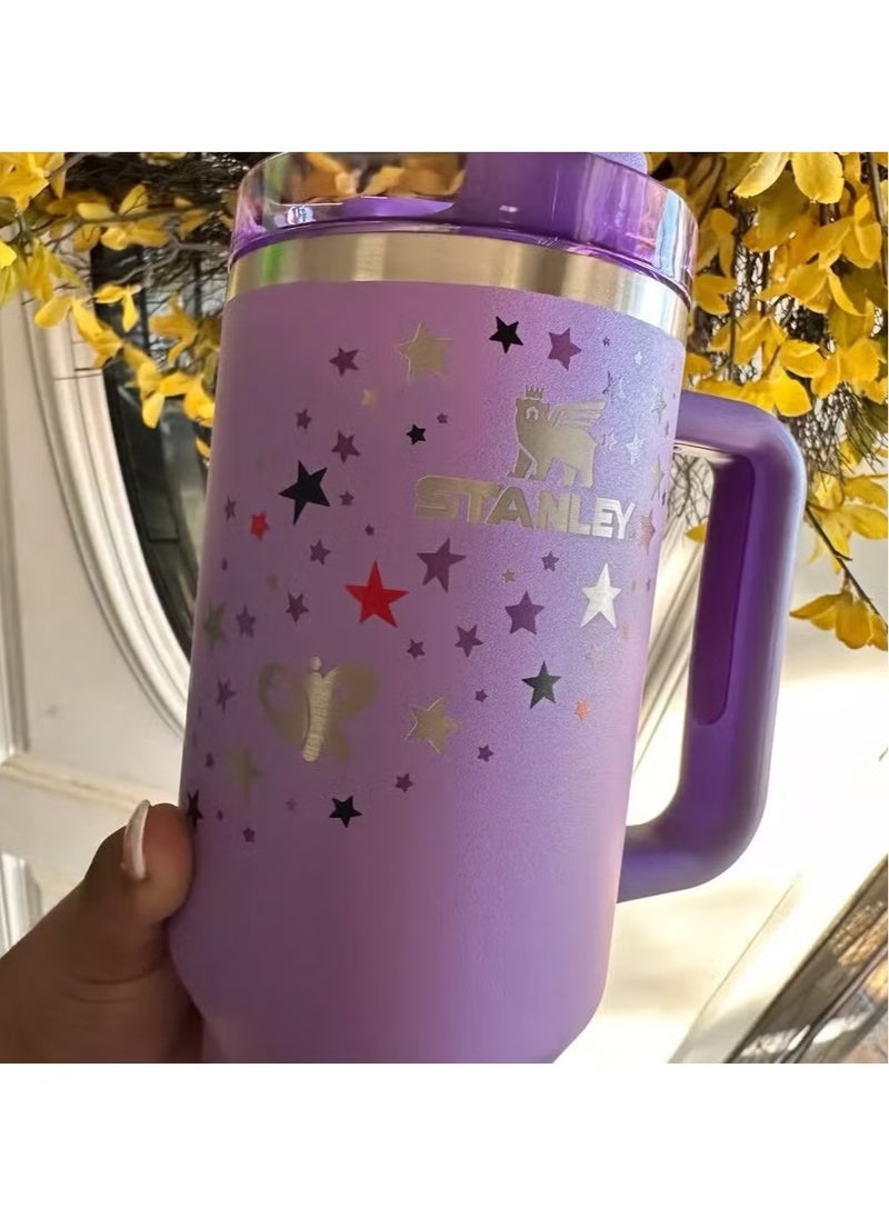 Stanley - Olivia Rodrigo Limited Edition 40oz Stanley Quencher H2.0 Flowstate Tumbler – Vacuum Insulated Stainless Steel Travel Cup with Leak-Resistant Lid, Ergonomic Handle & Straw – Keeps Drinks Hot or Cold for Hours – Stylish Gift for Fans & Beverage Lovers - Image 1
