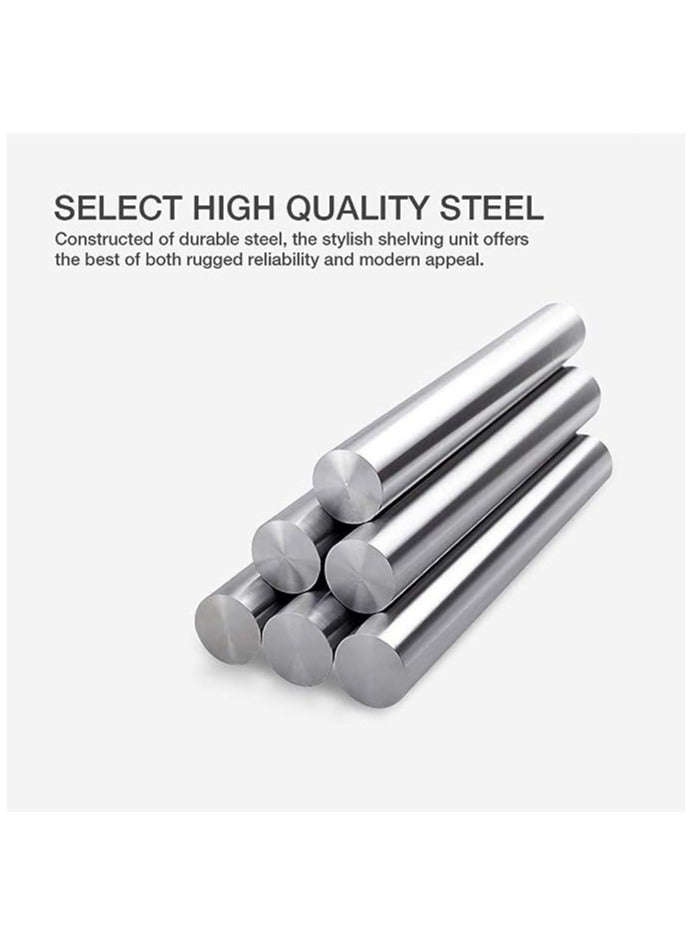 5 Tier shelving unit adjustable wire shelves organizer shelf rack heavy duty storage unit - Image 3