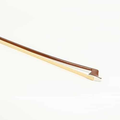 M MI & VI MI&VI CB-510 Brazilwood Cello Bow (Size 3/4) with Ebony Frog | Octagonal Silver Mount | Well Balanced | Light Weight | Mongolian Horse Hair - MIVI Music - Image 5