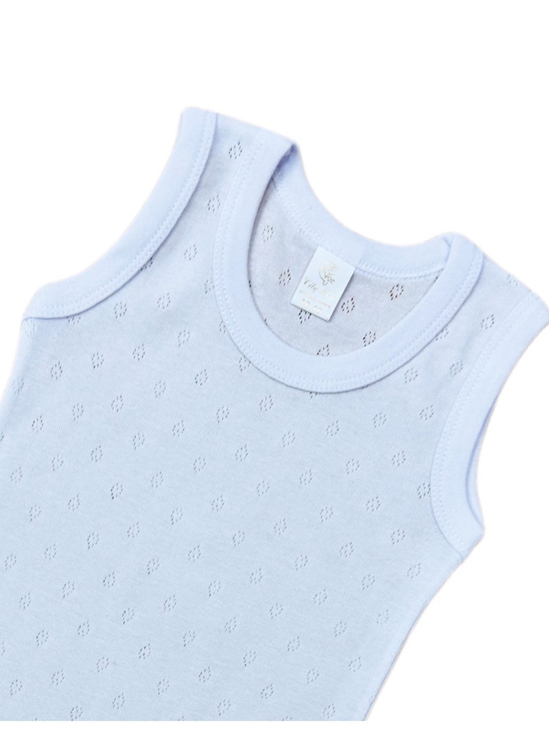 City Rose - 4-Pieces Bodysuit barbtoz Perforated Boys Underwear Cotton 100% White - Image 1