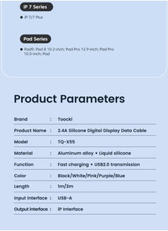 toocki 20W iPhone Charger with Fast Charging and High-Speed Data Transfer 2M  - Image 3