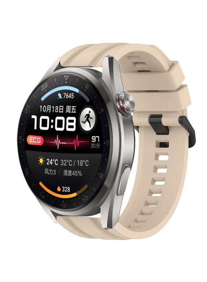 Replacement Strap For Huawei Watch 3 Pro New Long & Short Sports Solid Color Silicone Watch Band Set Khaki 