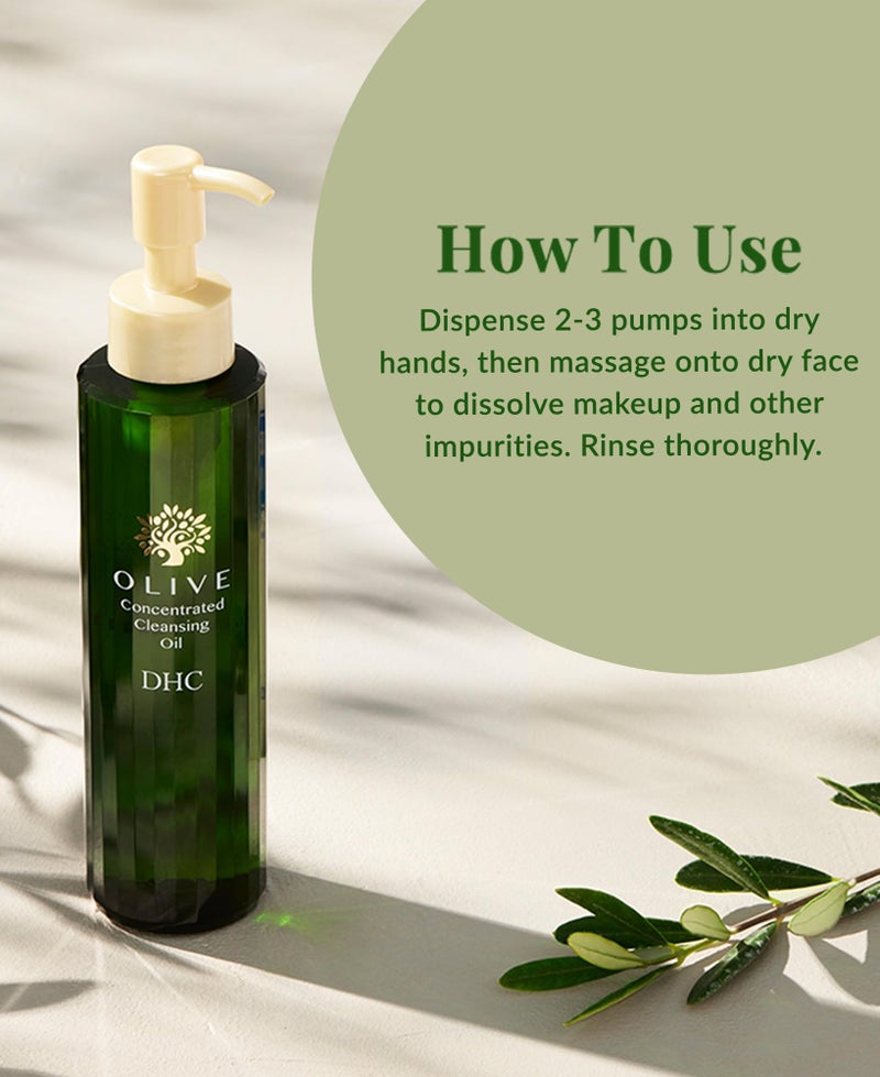 DHC Olive Concentrated Cleansing Oil, Hydrating Facial Cleansing Oil, Makeup Remover, Residue-Free, Dry Skin, Fragrance and Colorant Free, 5 fl. oz. - Image 4
