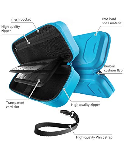 Mumba Carrying Case for Nintendo Switch OLED Model 2021/Switch 2017, Deluxe Protective Travel Carry Case Pouch for Nintendo Switch Console & Accessories [Dual Protection] [Large Capacity] (Blue) - Image 4