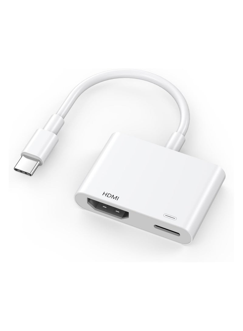 Captaintech 【MFi Certified】USB C to HDMI Adapter 4K for iPhone 15/15 Pro/15 Pro Max/15 Plus – Digital AV Sync Screen Connector to TV, Monitor, Projector - Image 1