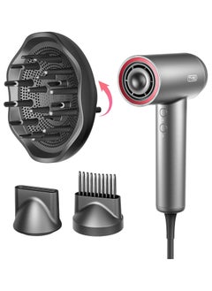 TYMO TYMO Hair Dryer with Adjustable Diffuser - High-Speed Ionic Blow Dryer, Fast Drying & Zero Damage, Low-Noise Hairdryer, 3 Speeds & 4 Temps with Cool-Shot for Professional Styling at Home/Salon  - Image 1