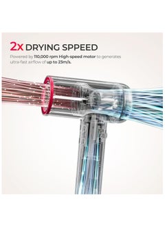 TYMO TYMO Hair Dryer with Adjustable Diffuser - High-Speed Ionic Blow Dryer, Fast Drying & Zero Damage, Low-Noise Hairdryer, 3 Speeds & 4 Temps with Cool-Shot for Professional Styling at Home/Salon  - Image 2