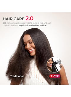 TYMO TYMO Hair Dryer with Adjustable Diffuser - High-Speed Ionic Blow Dryer, Fast Drying & Zero Damage, Low-Noise Hairdryer, 3 Speeds & 4 Temps with Cool-Shot for Professional Styling at Home/Salon  - Image 3