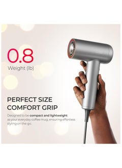TYMO TYMO Hair Dryer with Adjustable Diffuser - High-Speed Ionic Blow Dryer, Fast Drying & Zero Damage, Low-Noise Hairdryer, 3 Speeds & 4 Temps with Cool-Shot for Professional Styling at Home/Salon  - Image 4