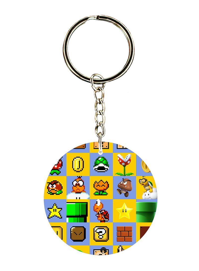 RKN Super Mario Game Printed Keychain