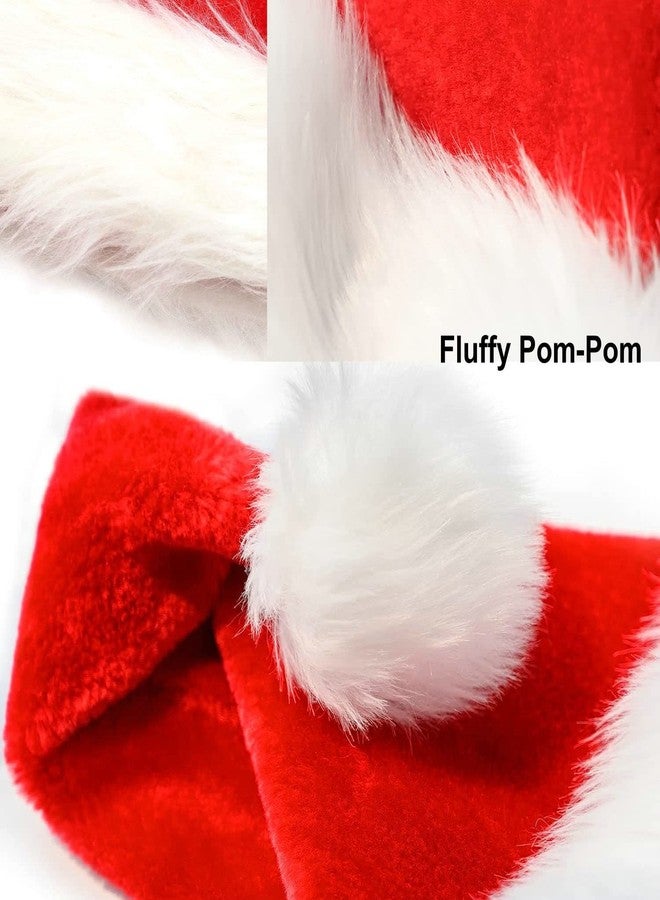 ARAINY Christmas Xmas Holiday Hat for Kids 1PC Red Santa Hat for Party Supplies 2024 Updated Extra Thicken Classic Velvet Fur Toddler for New Year Festival - Image 2