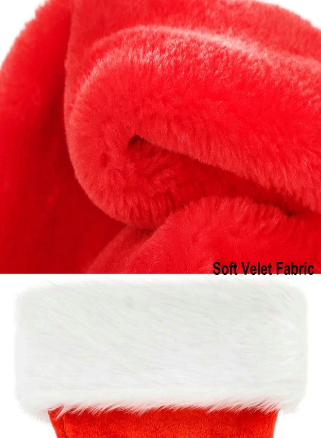 ARAINY Christmas Xmas Holiday Hat for Kids 1PC Red Santa Hat for Party Supplies 2024 Updated Extra Thicken Classic Velvet Fur Toddler for New Year Festival - Image 3