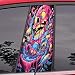 AuMoHall 2 PCS Creative Skull Graphics B Pillar Sticker Decal HD Printed Car Center Pillar Stickers Personalized Vinyl Car Door Pillar Decals 1968 x 787 Colorful Skull A - Image 2