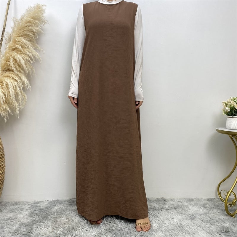 monica fashion Women's Casual Solid Color Sleeveless Dress With Pockets and Cardigan Set - Image 4