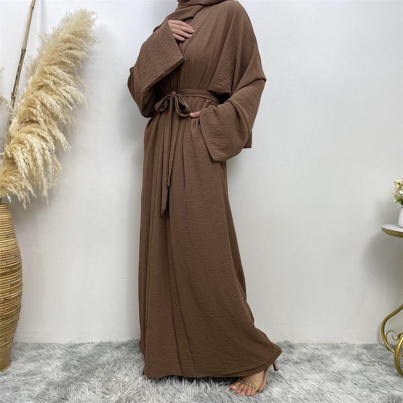 monica fashion Women's Casual Solid Color Sleeveless Dress With Pockets and Cardigan Set - Image 5