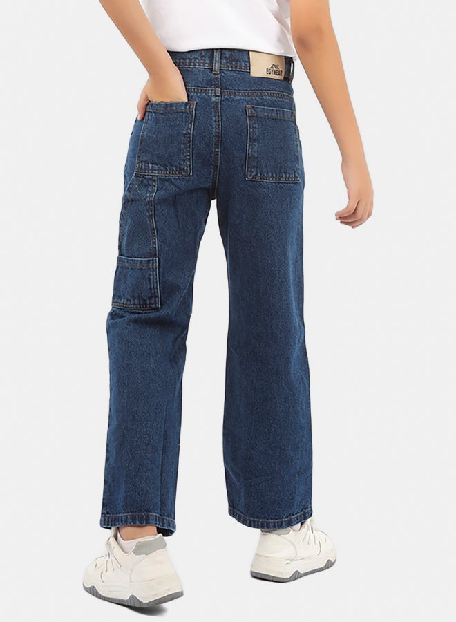 إيجي وير بنطال جينز اولاد أزرق - Image 3