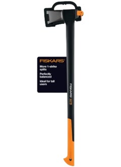 Fiskars X27 Super Splitting Axe Wood Splitter For Medium To Large Size Logs With 36" Shock Absorbing Handle Black  - Image 1
