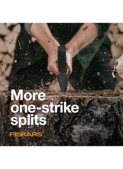 Fiskars X27 Super Splitting Axe Wood Splitter For Medium To Large Size Logs With 36" Shock Absorbing Handle Black  - Image 2