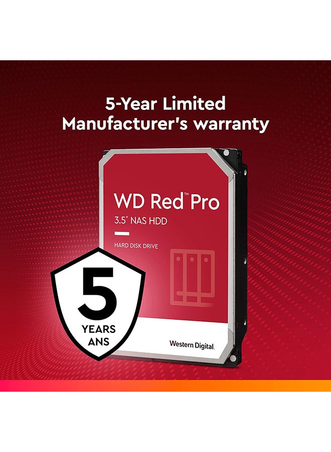 دبليو دي قرص صلب داخلي Red Pro NAS سعة 16 تيرابايت - 7200 دورة في الدقيقة، SATA 6 جيجابت/ثانية، CMR، ذاكرة تخزين مؤقتة سعة 256 ميجابايت، مقاس 3.5 بوصة - WD161KFGX - Image 4