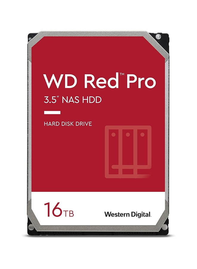 دبليو دي قرص صلب داخلي Red Pro NAS سعة 16 تيرابايت - 7200 دورة في الدقيقة، SATA 6 جيجابت/ثانية، CMR، ذاكرة تخزين مؤقتة سعة 256 ميجابايت، مقاس 3.5 بوصة - WD161KFGX - Image 1