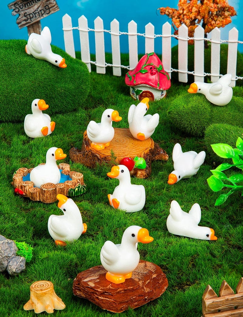 LHSYFBZ 36pcs Mini Resin Goose Figurines, Tiny Animal Figurine Bulk, Small Desk Goose Decor for Garden Lawn Yard Micro Landscape Aquarium Potted Ornament DIY Craft ï»¿ - Image 5