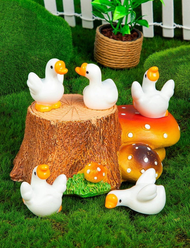 LHSYFBZ 36pcs Mini Resin Goose Figurines, Tiny Animal Figurine Bulk, Small Desk Goose Decor for Garden Lawn Yard Micro Landscape Aquarium Potted Ornament DIY Craft ï»¿ - Image 4