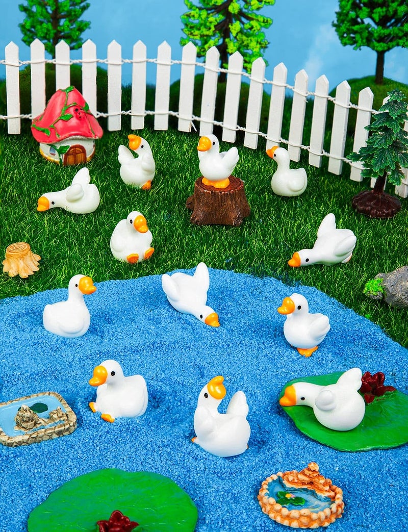 LHSYFBZ 36pcs Mini Resin Goose Figurines, Tiny Animal Figurine Bulk, Small Desk Goose Decor for Garden Lawn Yard Micro Landscape Aquarium Potted Ornament DIY Craft ï»¿ - Image 3