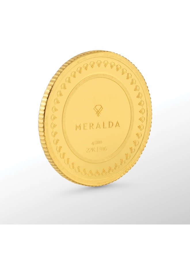 Meralda 22 Karat 916 Purity 4 Gram Gold Coin - Image 3