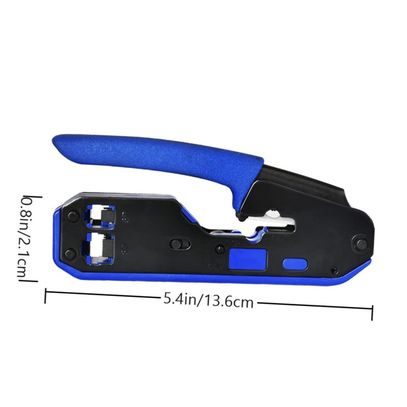 Professional Multi Function Cable Stripper Crimping Pliers with Frosted Handles for Wire Stripping Network Pressing - Image 3