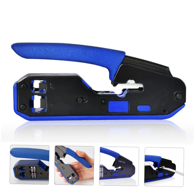 Professional Multi Function Cable Stripper Crimping Pliers with Frosted Handles for Wire Stripping Network Pressing - Image 5