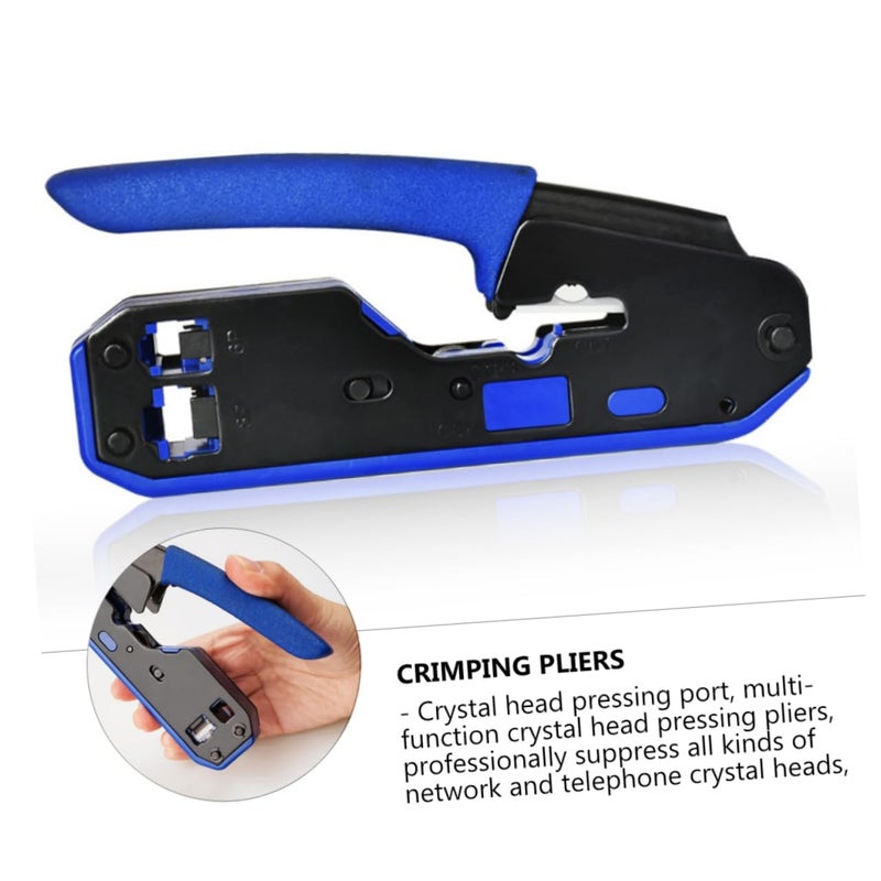 Professional Multi Function Cable Stripper Crimping Pliers with Frosted Handles for Wire Stripping Network Pressing - Image 4