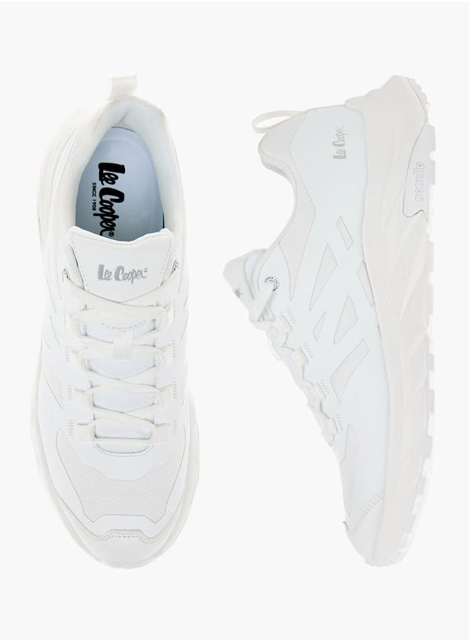 Lee Cooper Mens Panelled Sneakers With Lace-Up Closure  - Image 2