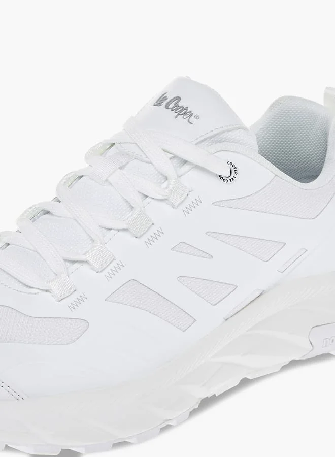Lee Cooper Mens Panelled Sneakers With Lace-Up Closure