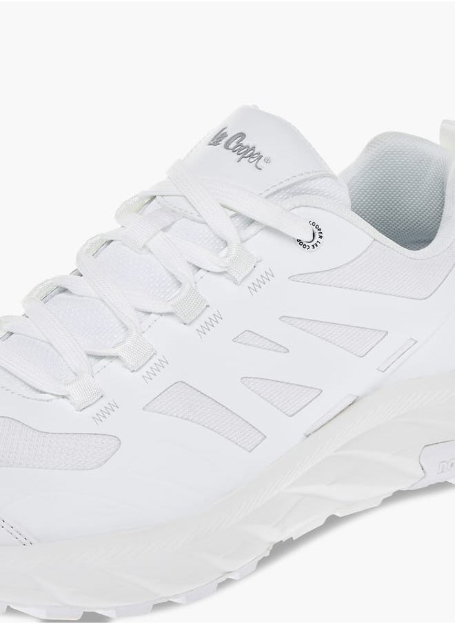 Lee Cooper Mens Panelled Sneakers With Lace-Up Closure  - Image 4