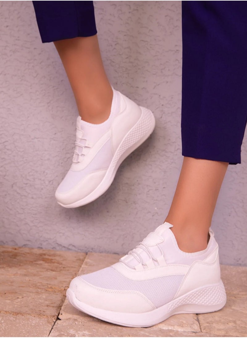 Soho Sports shoes - white color - practical and comfortable for the feet - flat heel  - Image 5