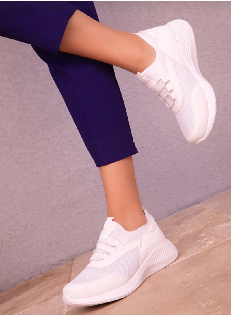 Soho Sports shoes - white color - practical and comfortable for the feet - flat heel  - Image 4