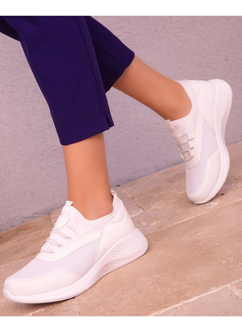 Soho Sports shoes - white color - practical and comfortable for the feet - flat heel  - Image 2