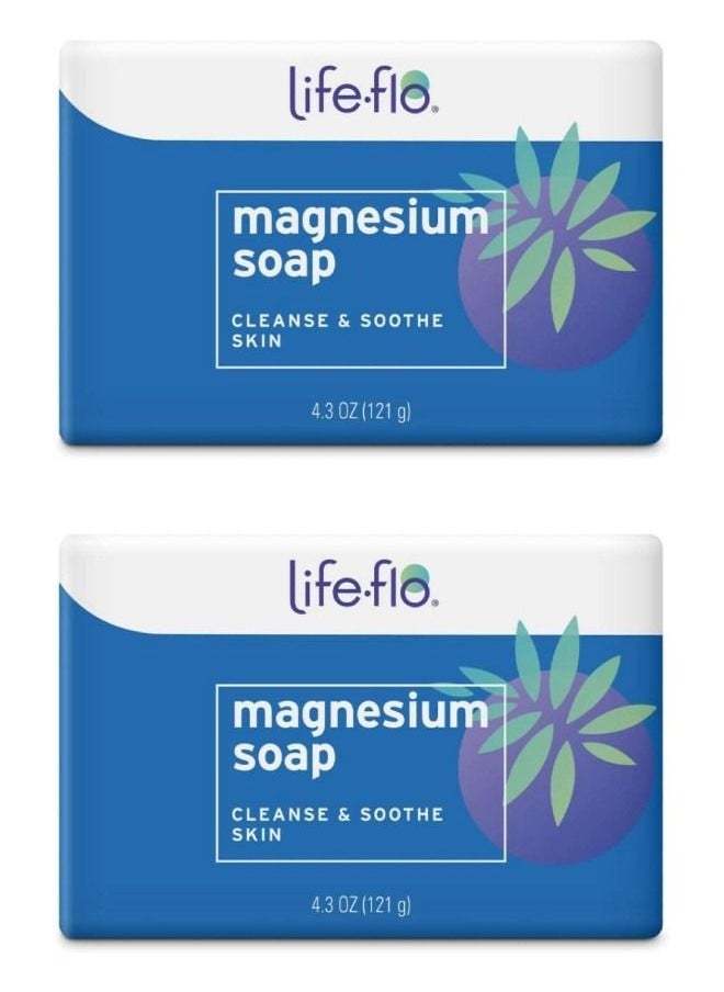 Life-flo Pack Of 2 Super Concentrated Magnesium Soap 4.3ounce 