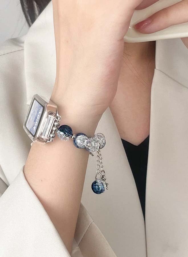 تستخدم لفرقة Huawei 8/Huawei Band 9/Huawei Band 10 STRAP STRAP BACELT الأزرق ستار الماس (المطبق على محيط الرسغ 120 مم-150 ملم) - Image 3