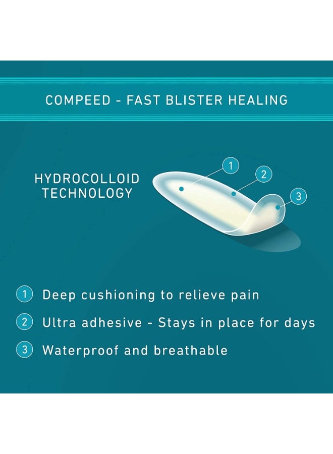 Compeed Advance Blister Care Cushion Bandage For Foot Toe Rubbing Protection, Waterproof Foot Toe Protector Hydrocolloid Bandage - Small, 12 Pc Pack - Image 4